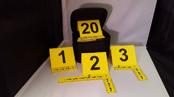 Photo Evidence Markers w/Foldable L Shaped Scales