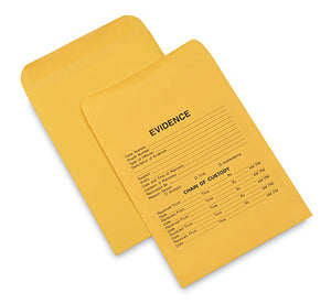9" x 12" Kraft Paper Evidence Envelopes (28 lb.)