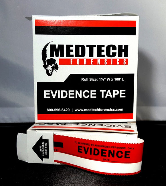 Write-On Split Backing Evidence Tape, (Red and White)