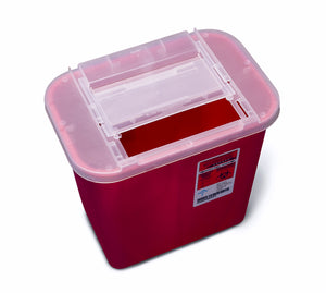 Sharps Container, 2 gal, Red (Non-Tortuous Path) case