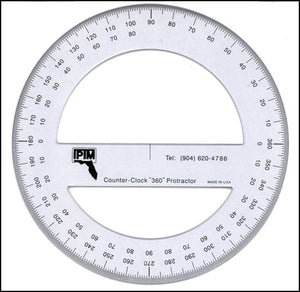 IPTM 360-Degree Counter Clockwise Protractor