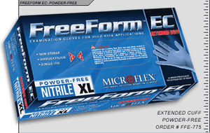 FreeForm Extended Cuff Nitrile Gloves