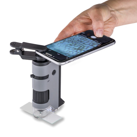 MicroBrite™ Pro LED Lit Zoom Pocket Microscope with Smartphone
