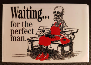 Skeleton on a bench Magnet