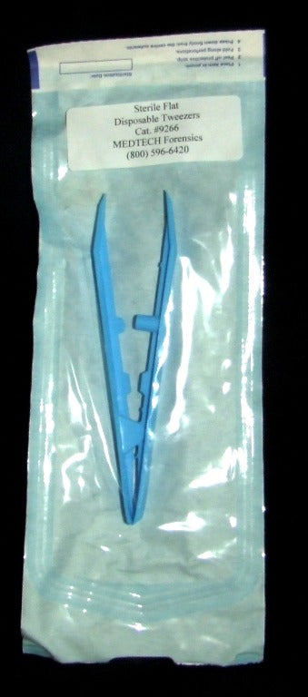 Disposable Sterile Tweezers, Fine, Flat, Not Serrated, each
