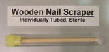 Wood Nail Scraper, Individually Tubed, Sterile