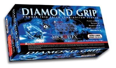 Diamond Grip PF Latex Gloves