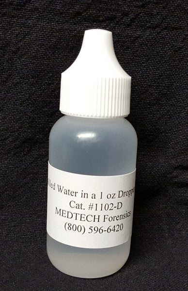 Distilled Water (1 oz bottle)  Applicator Swabs & Accessories