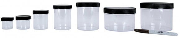 Evidence Jar, Plastic, 8 oz,, case